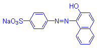 Chemical structure of Orange II