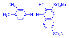 Chemical structure of Xylidine Ponceau