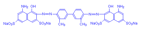 Chemical structure of Trypan Blue