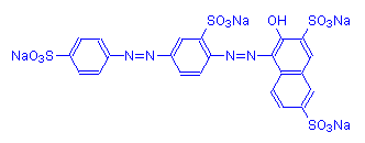 Chemical structure of Ponceau S