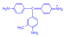 Chemical structure of Rosanilin