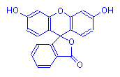 Chemical structure of Fluorescein