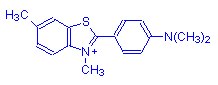 Chemical structure of Thioflavine T