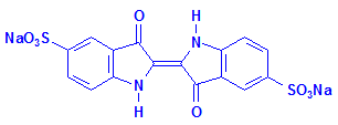 Chemical structure of Indigo Carmine