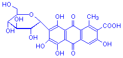 Chemical structure of Carmine