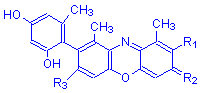 Chemical structure of Orcein