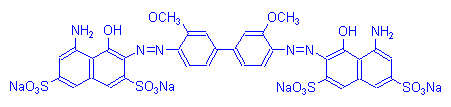 Chemical structure of Pontamine Sky Blue 5B