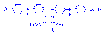 Chemical structure of Water Blue